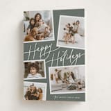 "Collage Scatter" - Holiday Cards in Sage by Melanie Severin - Folded Card
