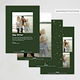 "Chalky" - Holiday Cards in Evergreen by GeekInk Design - Back of Card Options