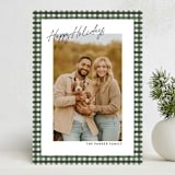 "Tattersall" - Holiday Cards in Evergreen by Ekko Studio - Front