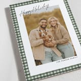 "Tattersall" - Holiday Cards in Evergreen by Ekko Studio - Detail