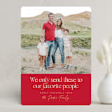 "Favorite People" - Holiday Cards in Poinsettia by Robert and Stella - Front