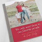"Favorite People" - Holiday Cards in Poinsettia by Robert and Stella - Detail