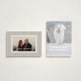 "Helping" - Holiday Cards in Bone by Hudson meet Rose - Photo Orientation Options