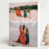 "Script Duo" - Holiday Cards in Snowman by Ekko Studio - Folded Card