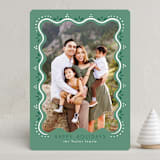 "Painted Scallops" - Holiday Cards in Sage by Alethea and Ruth - Front