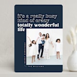"Totally Wonderful" - Holiday Cards in Navy by Robert and Stella - Front