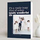 "Totally Wonderful" - Holiday Cards in Navy by Robert and Stella - Folded Card
