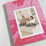 "Marbled Candycane" - Holiday Cards in Fuchsia by Nazia Hyder - Detail