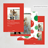 "Ornament Display" - Holiday Cards in Holly Berry by Robin Ott - Back of Card Options