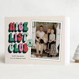"Nice List" - Holiday Cards in Marshmallow by Shari Margolin - Folded Card
