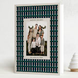 "Retro Weave" - Holiday Cards in Forest by Wendy Chung - Folded Card