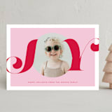 "What a Joy!" - Holiday Cards in Bubblegum by Lauren Chism - Front
