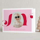"What a Joy!" - Holiday Cards in Bubblegum by Lauren Chism - Folded Card