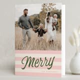 "Merrily Retro" - Holiday Cards in Poppy by GeekInk Design - Folded Card