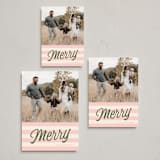 "Merrily Retro" - Holiday Cards in Poppy by GeekInk Design - Formats Available