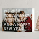 "Big Bold" - Holiday Cards in Snow by Snow and Ivy - Folded Card