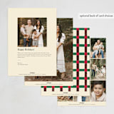 "Fine Line" - Holiday Cards in Almond by Baumbirdy - Back of Card Options