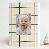 "Fine Line" - Holiday Cards in Almond by Baumbirdy - Folded Card