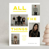"All the Things" - Holiday Cards in Lemon Meringue by Robin Ott - Front