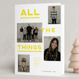 "All the Things" - Holiday Cards in Lemon Meringue by Robin Ott - Folded Card
