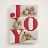 "Bold Joy" - Holiday Cards in Berry by Brianne Larsen - Front