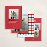 "Nice pup" - Holiday Cards in Poinsettia by Kat Roberts - Back of Card Options