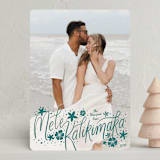 "Mele Kalikimaka" - Holiday Cards in Spruce by Becky Nimoy - Front