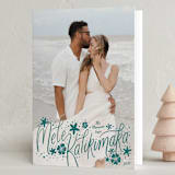 "Mele Kalikimaka" - Holiday Cards in Spruce by Becky Nimoy - Folded Card