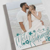 "Mele Kalikimaka" - Holiday Cards in Spruce by Becky Nimoy - Detail