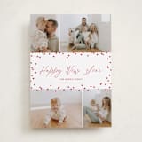 "Festive Dots" - Holiday Cards in Poinsettia by Wendy Chung - Front