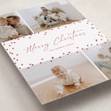 "Festive Dots" - Holiday Cards in Poinsettia by Wendy Chung - Detail