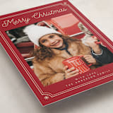 "ticket frame" - Customizable Foil-pressed Holiday Cards in Pink by Cass Loh.