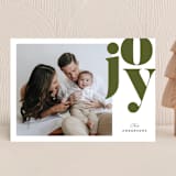 "Joy Above" - Holiday Cards in Olive by John Paul - Front