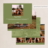 "Joy Above" - Holiday Cards in Olive by John Paul - Back of Card Options