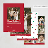 "Much Brighter" - Holiday Cards in Berry by Jessica Corliss - Back of Card