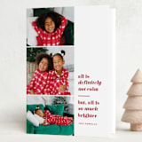 "Much Brighter" - Holiday Cards in Berry by Jessica Corliss - Folded Card