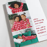 "Much Brighter" - Holiday Cards in Berry by Jessica Corliss - Detail