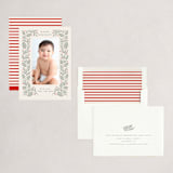 "Sketched Holly Frame" - Holiday Cards in Mist by Katharine Watson - Assembled