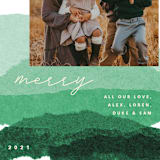 "jovial tissue collage" - Holiday Cards in Evergreen by Carrie Moradi - Detail