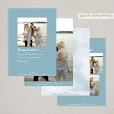 "Laurel Evergreen" - Holiday Cards in Glacier by Petra Kern - Back of Card Options