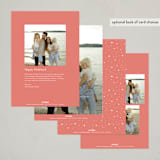 "Delicate Christmas" - Holiday Cards in Cloudy by Makewells - Back of Card Options