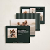 "Glam Greeting" - Holiday Cards in Evergreen by Ekko Studio - Back of Card Options