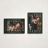 "Glam Greeting" - Holiday Cards in Evergreen by Ekko Studio - Photo Orientation Options