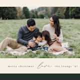 "Classic Frame" - Holiday Cards in Evergreen by Ekko Studio - Detail