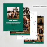 "More Cheer" - Holiday Cards in Sage by Lori Wemple - Back of Card Options