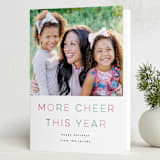 "More Cheer" - Holiday Cards in Sage by Lori Wemple - Folded Card