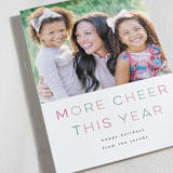 "More Cheer" - Holiday Cards in Sage by Lori Wemple - Detail