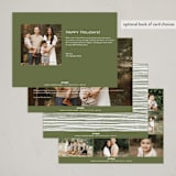 "Classic Stripes" - Holiday Cards in Forest by Michelle Taylor - Back of Card Options