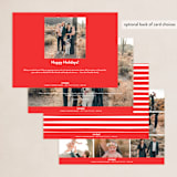 "Triumphant" - Holiday Cards in Candied Apple by Kampai Designs - Back of Card Options