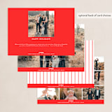 "Christmas Letter" - Holiday Cards in Candy Cane by Wildfield Paper Co - Back of Card Options